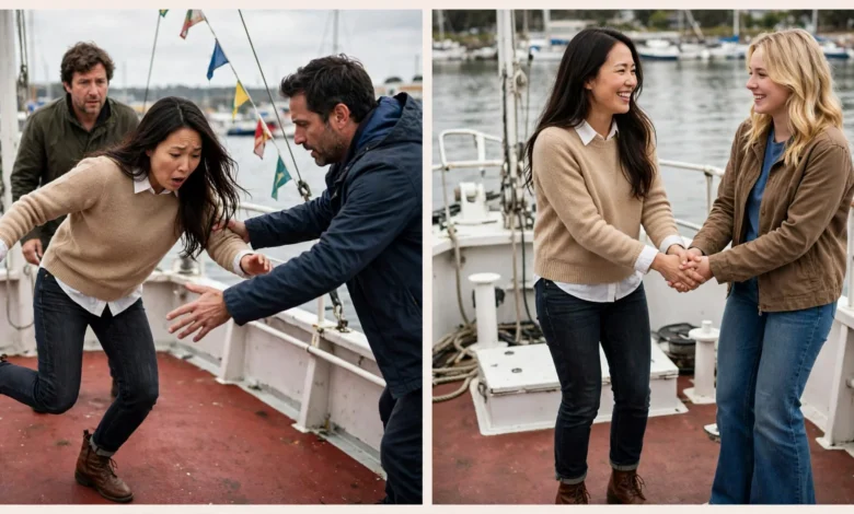 Queen Letizia of Spain Falls on Boat During Royal Engagement Queen Letizia of Spain Falls on Boat During Royal Engagement