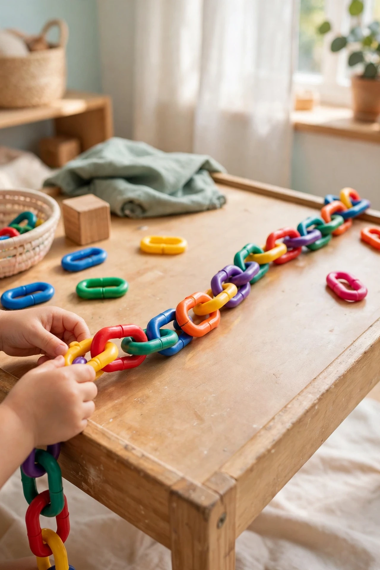 A Chain-Link Construction Toy