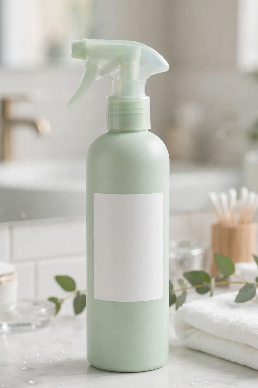 A spray bottle of leave-in hair detangler