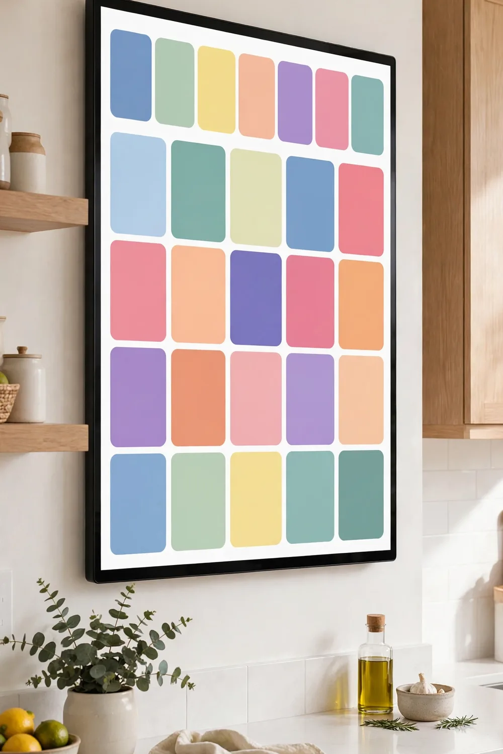 A touchscreen digital family wall calendar