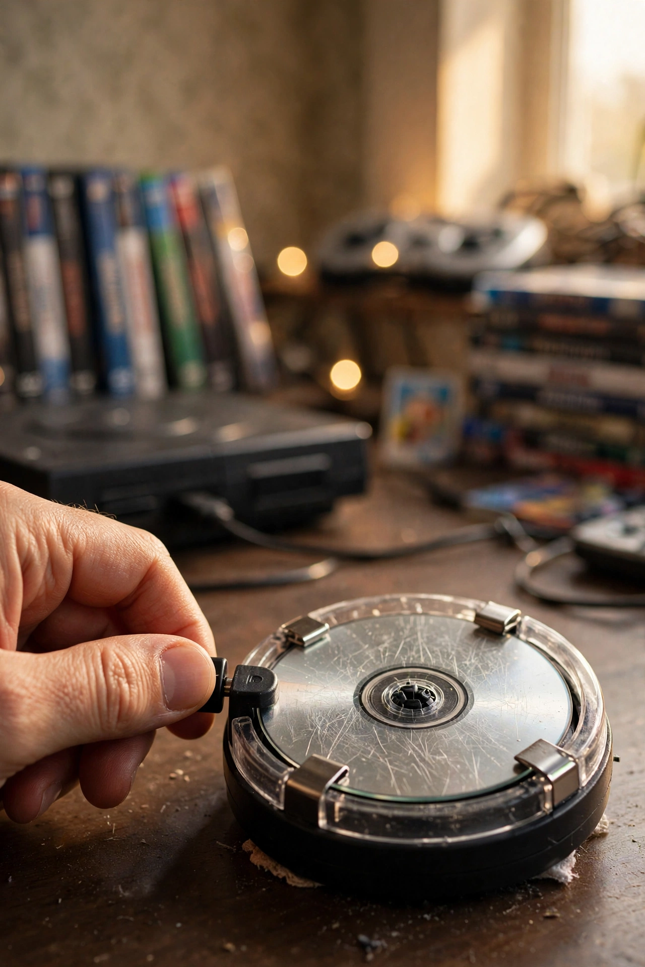 Scratched Discs Were Repaired with a Gadget