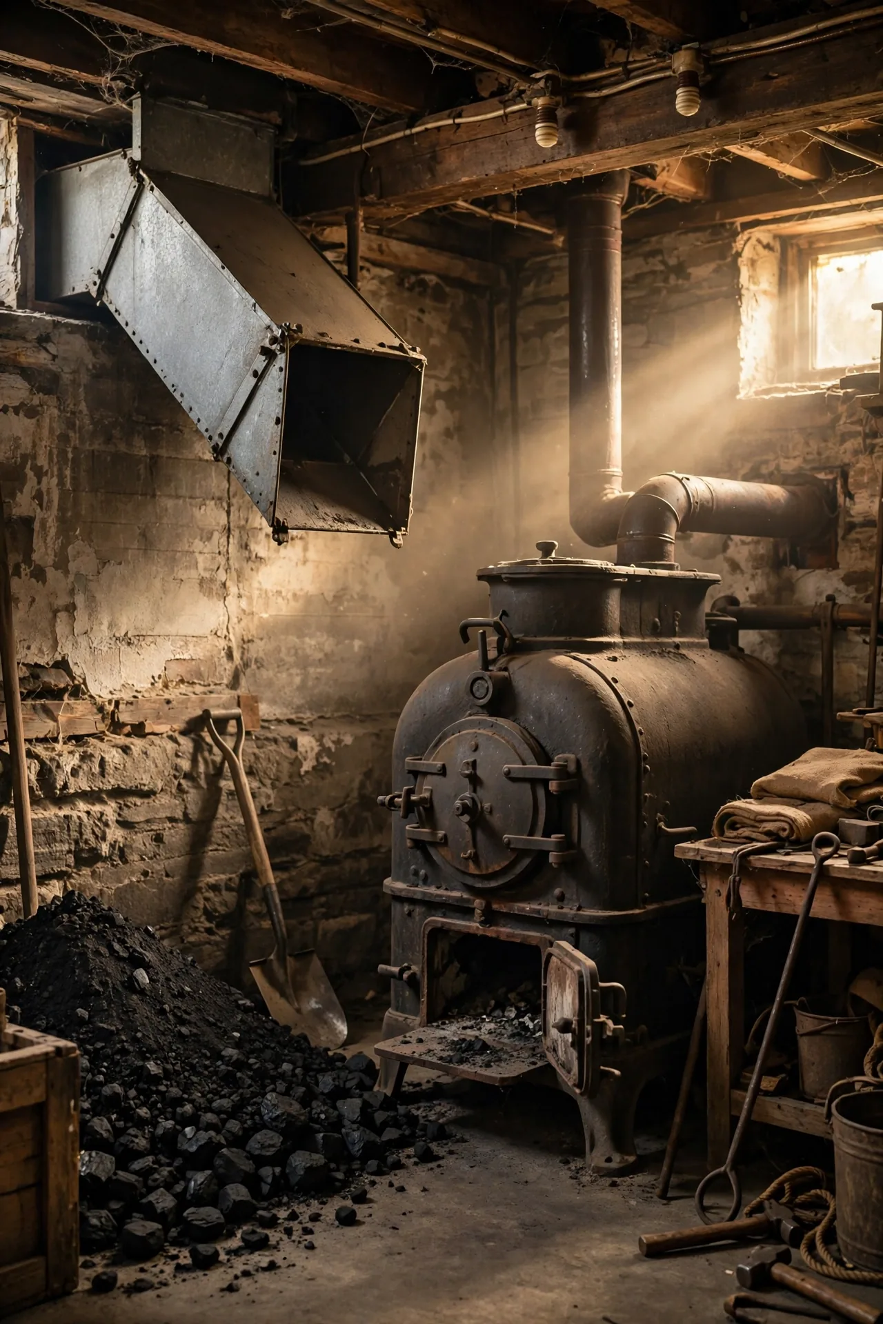 Homes Were Heated by a Coal Furnace in the Basement