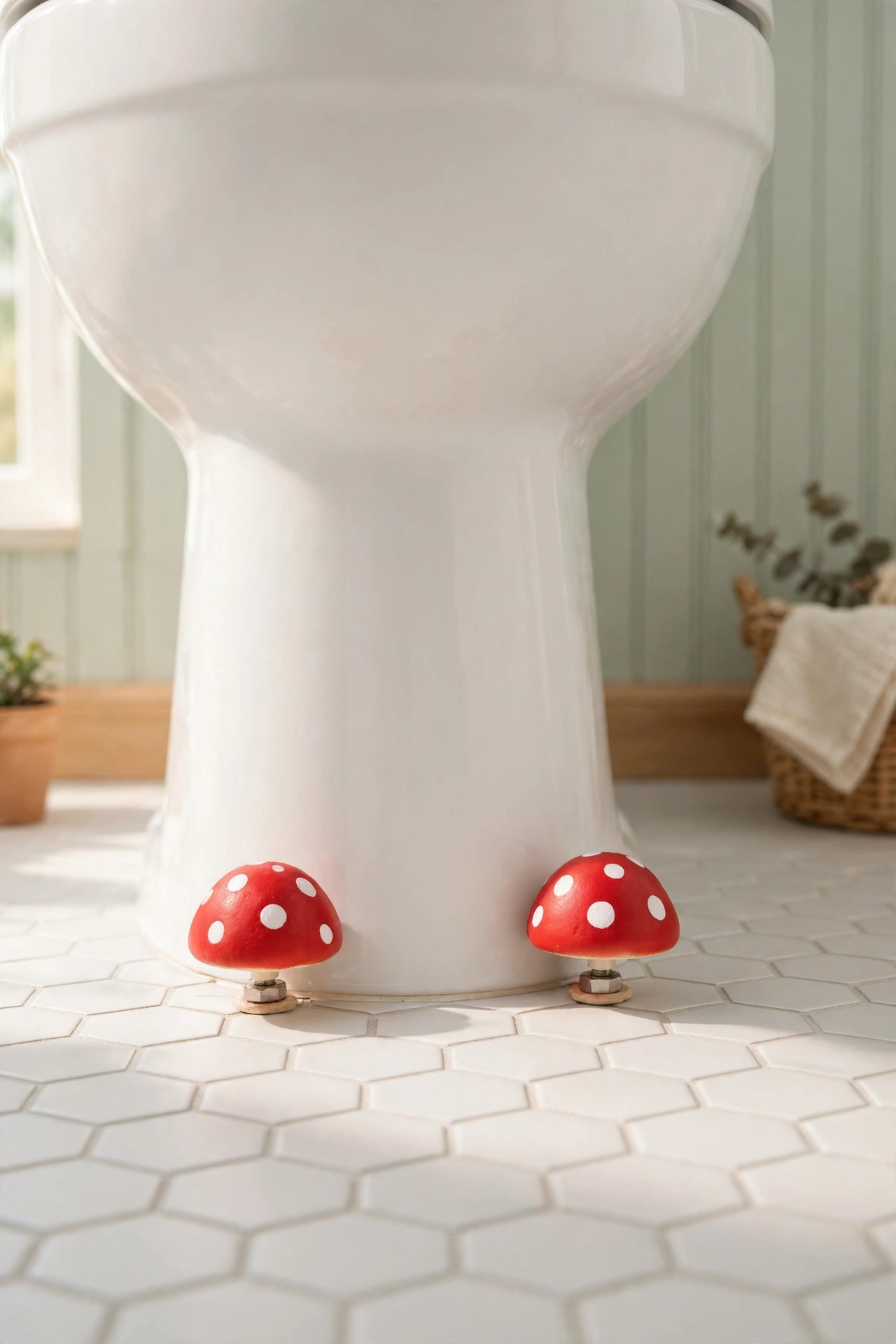 Decorative Mushroom Toilet Bolt Caps