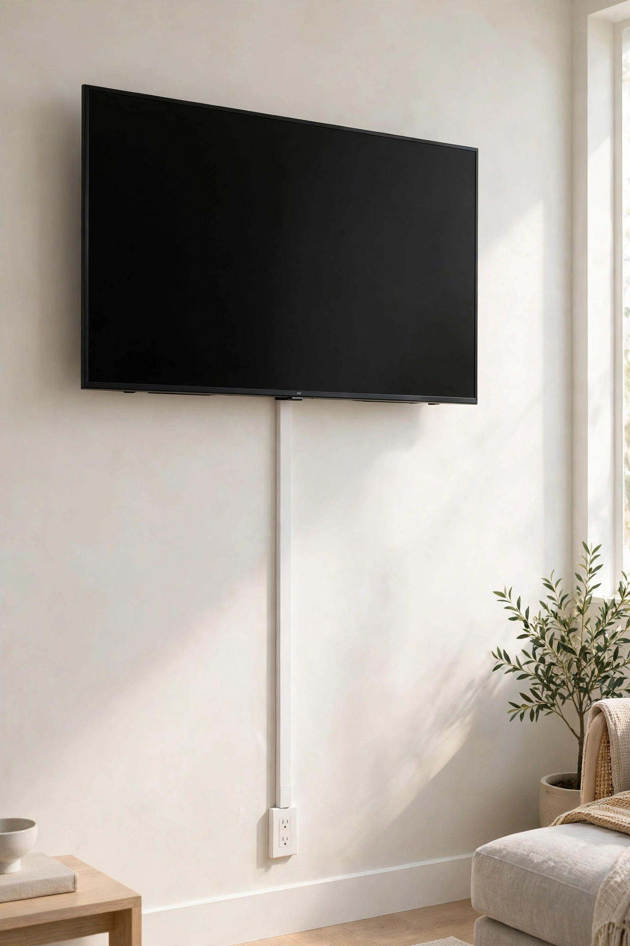 A Cord Cover for the Wires Dangling Under Your Mounted TV