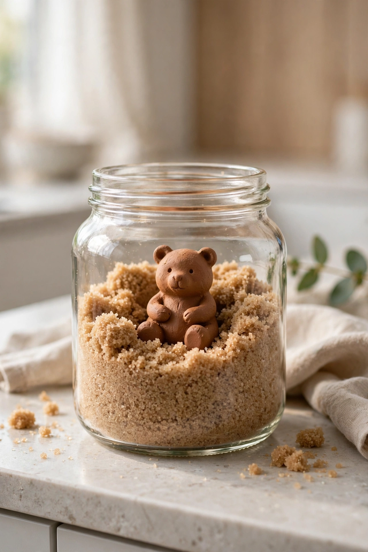 A Terra-Cotta Bear That Keeps Brown Sugar Soft