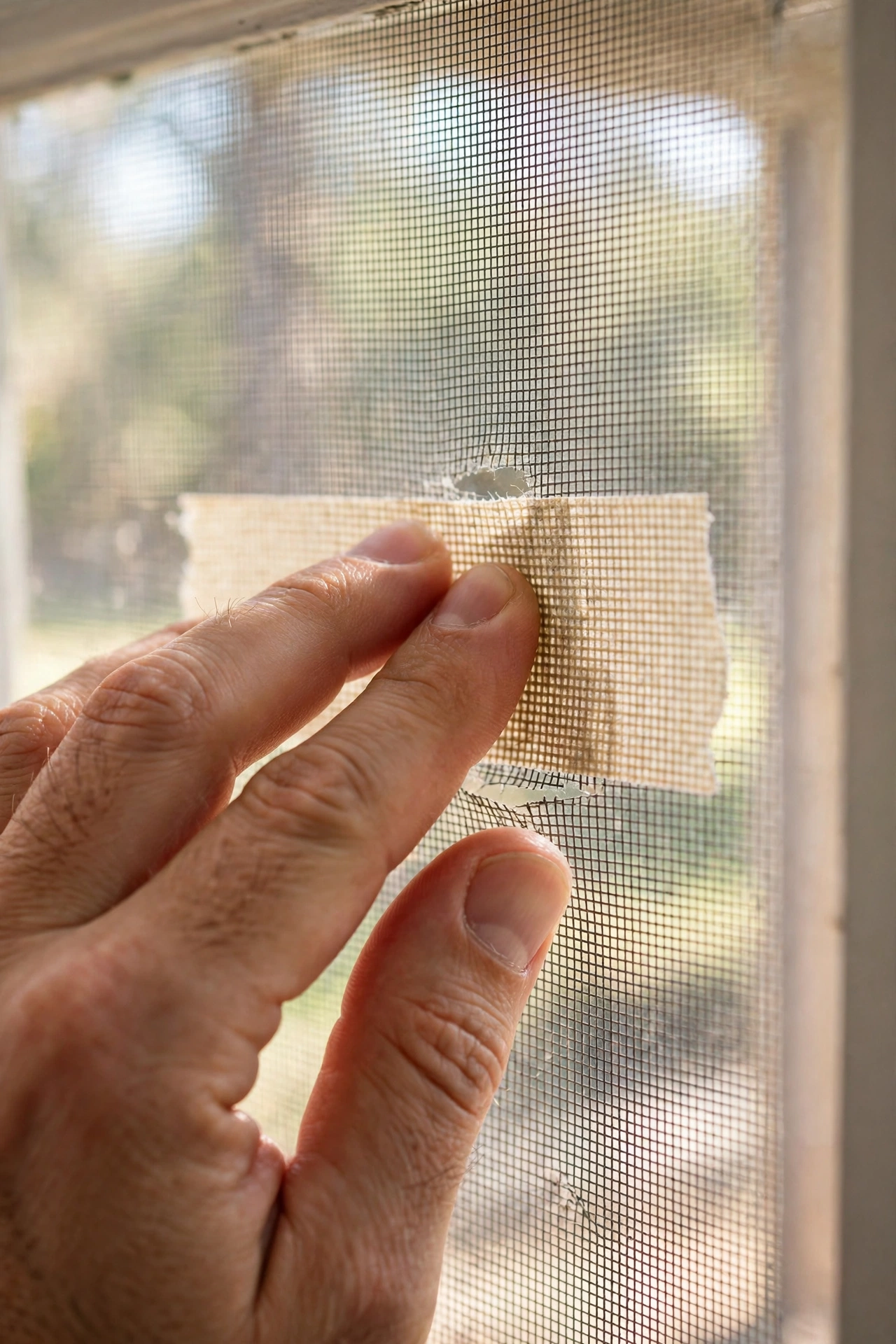 Window Screen Repair Tape, Because the Cat Used the Screen Door