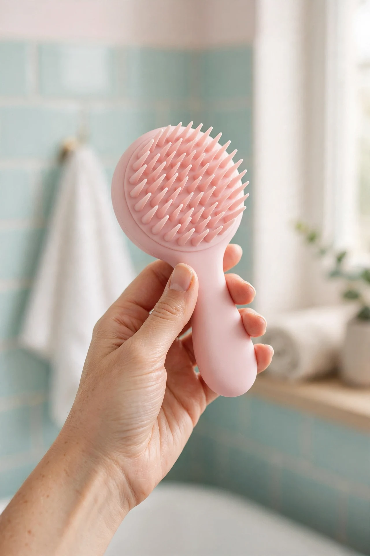 A Silicone Scalp Massager