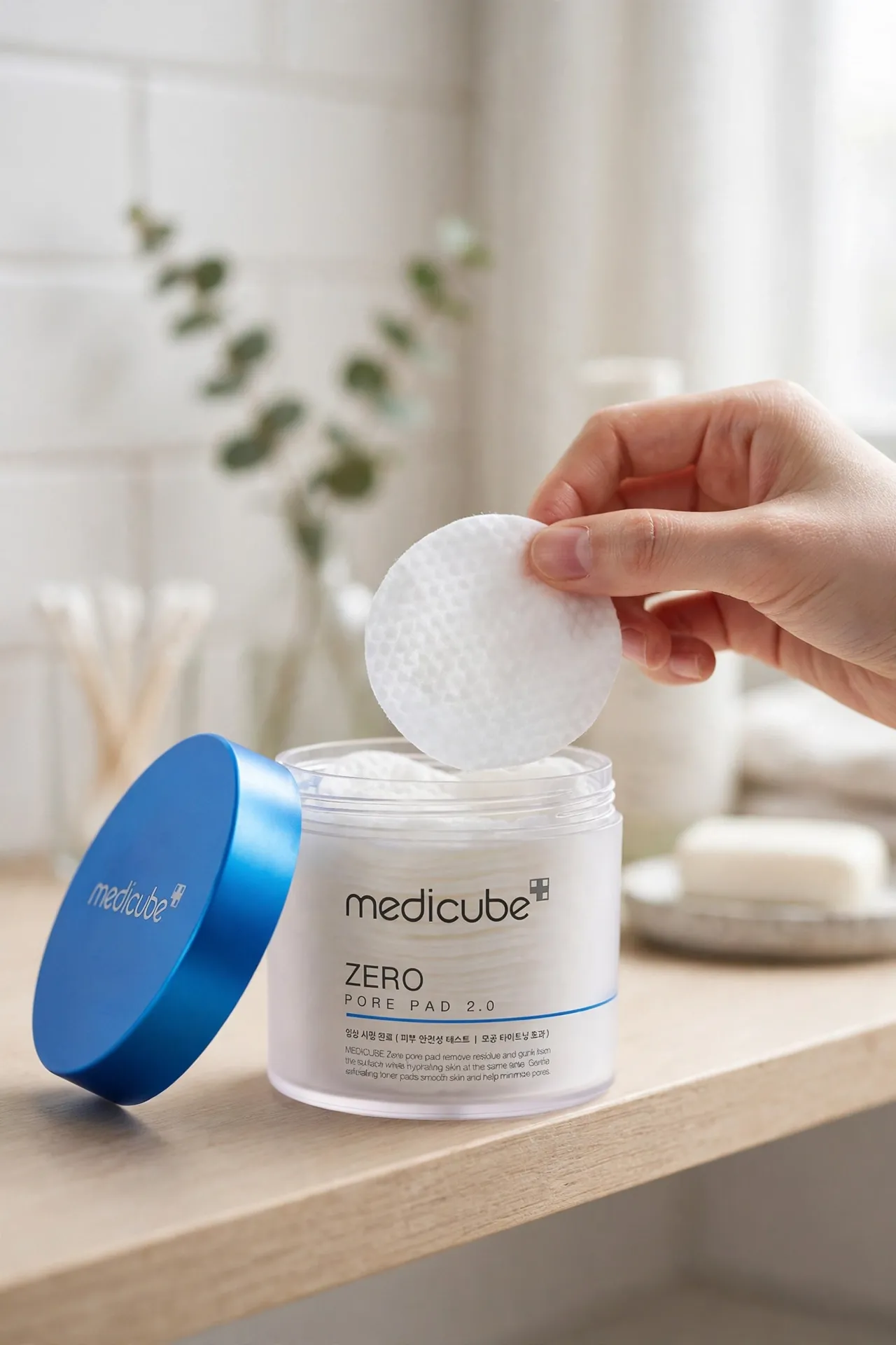 Tub of Medicube Zero Pore Pad 2.0 dual-textured toner pads