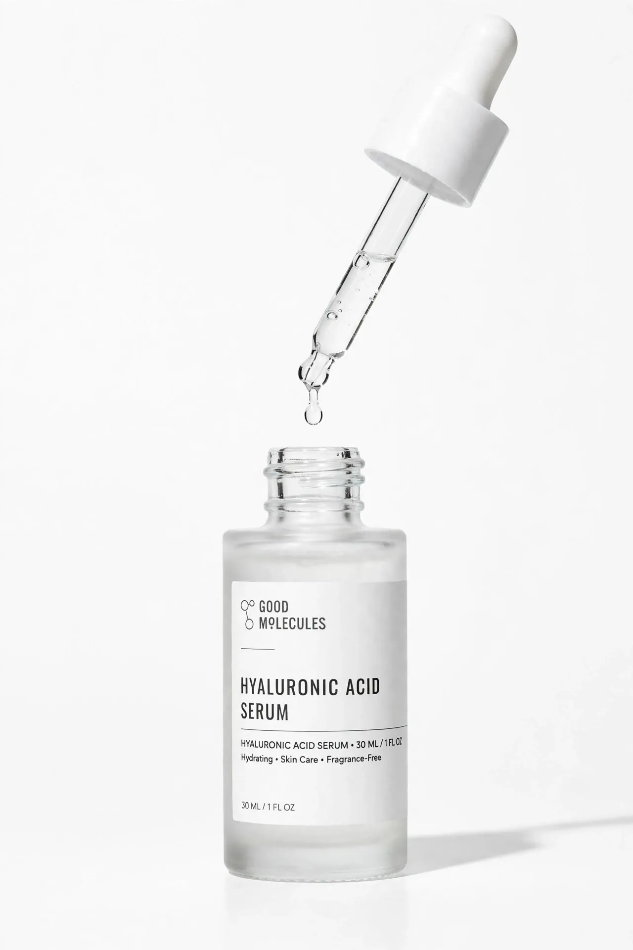 Dropper bottle of Good Molecules Hyaluronic Acid Serum