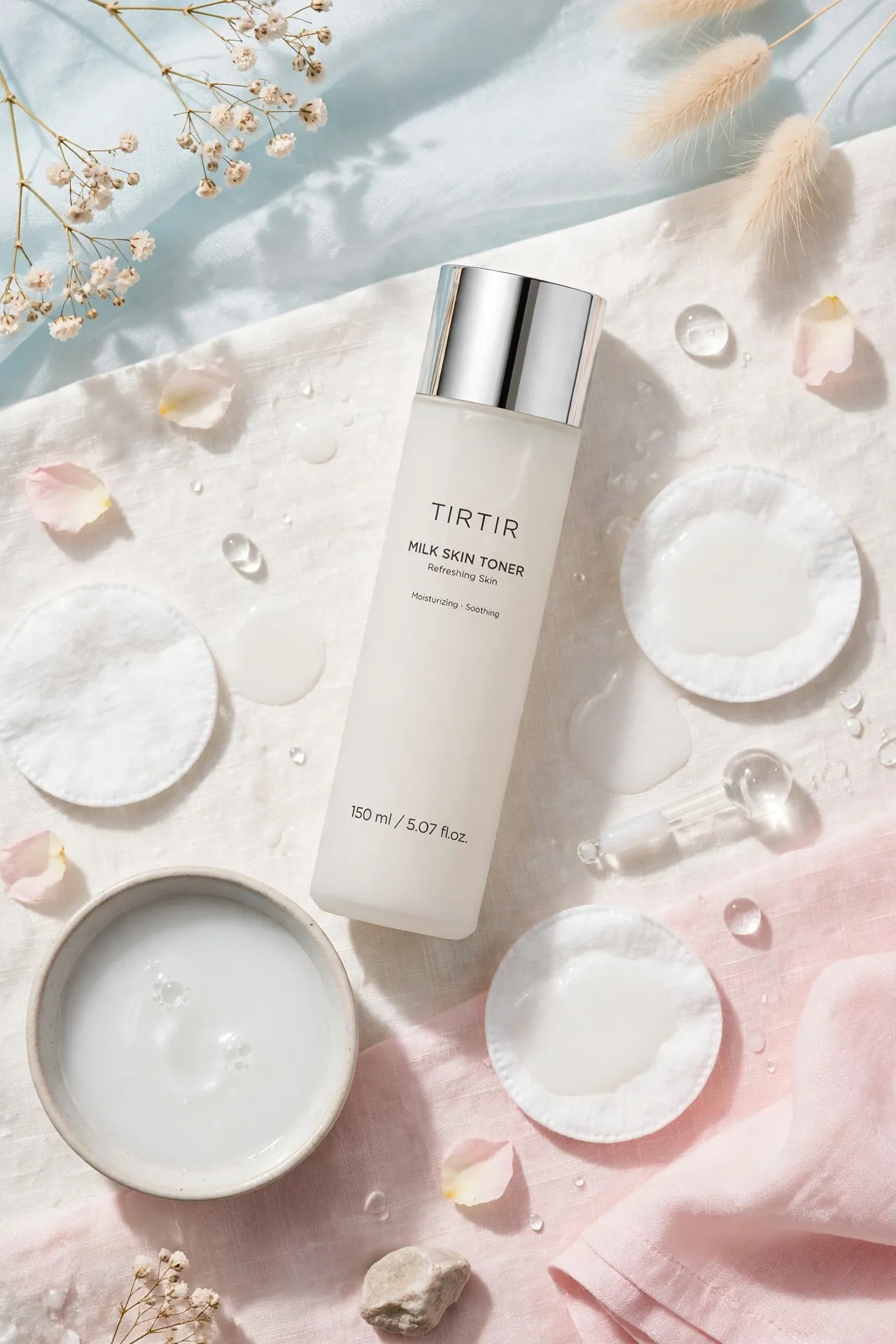 Bottle of TirTir Milk Skin rice toner