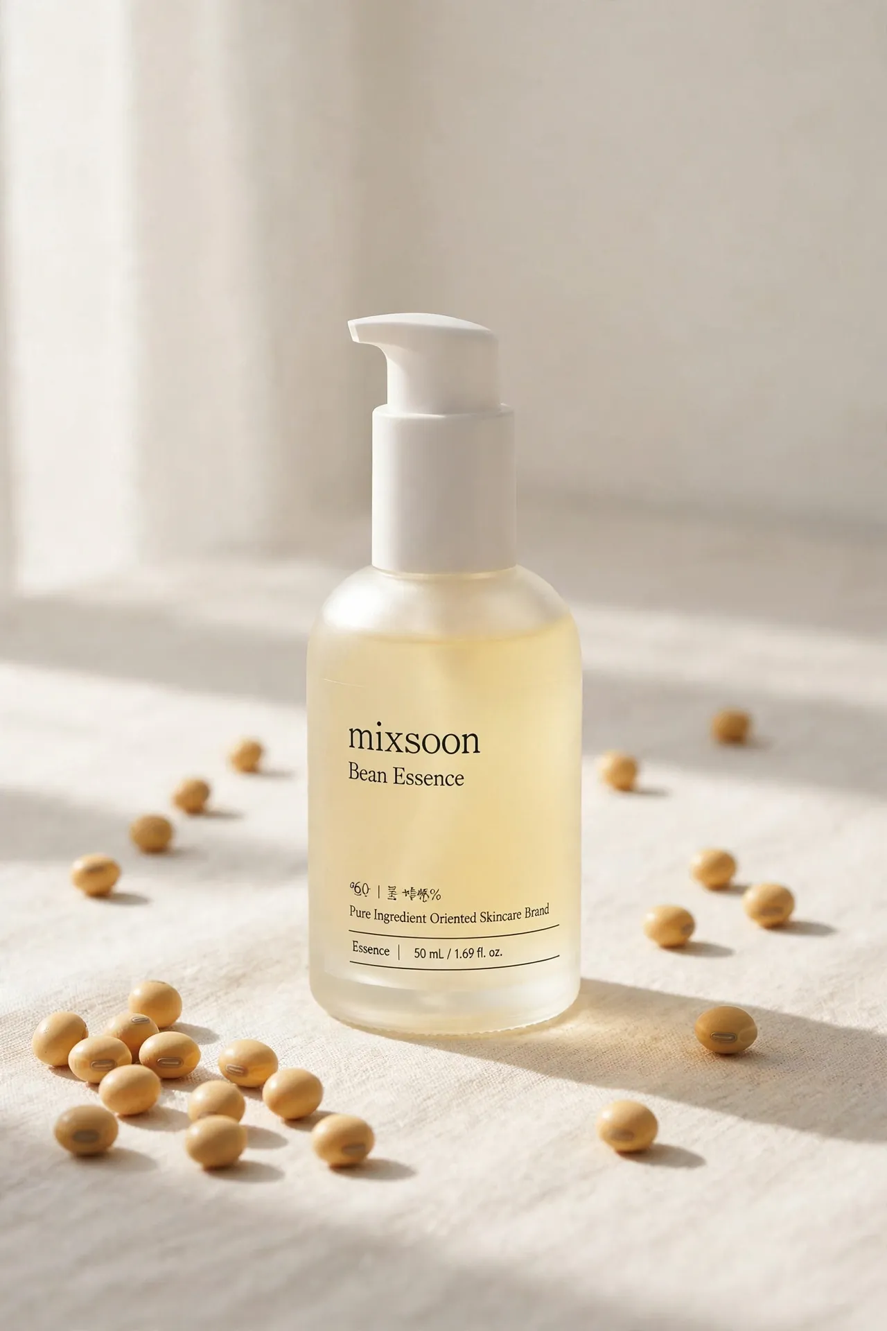 Bottle of Mixsoon Bean Essence with pump