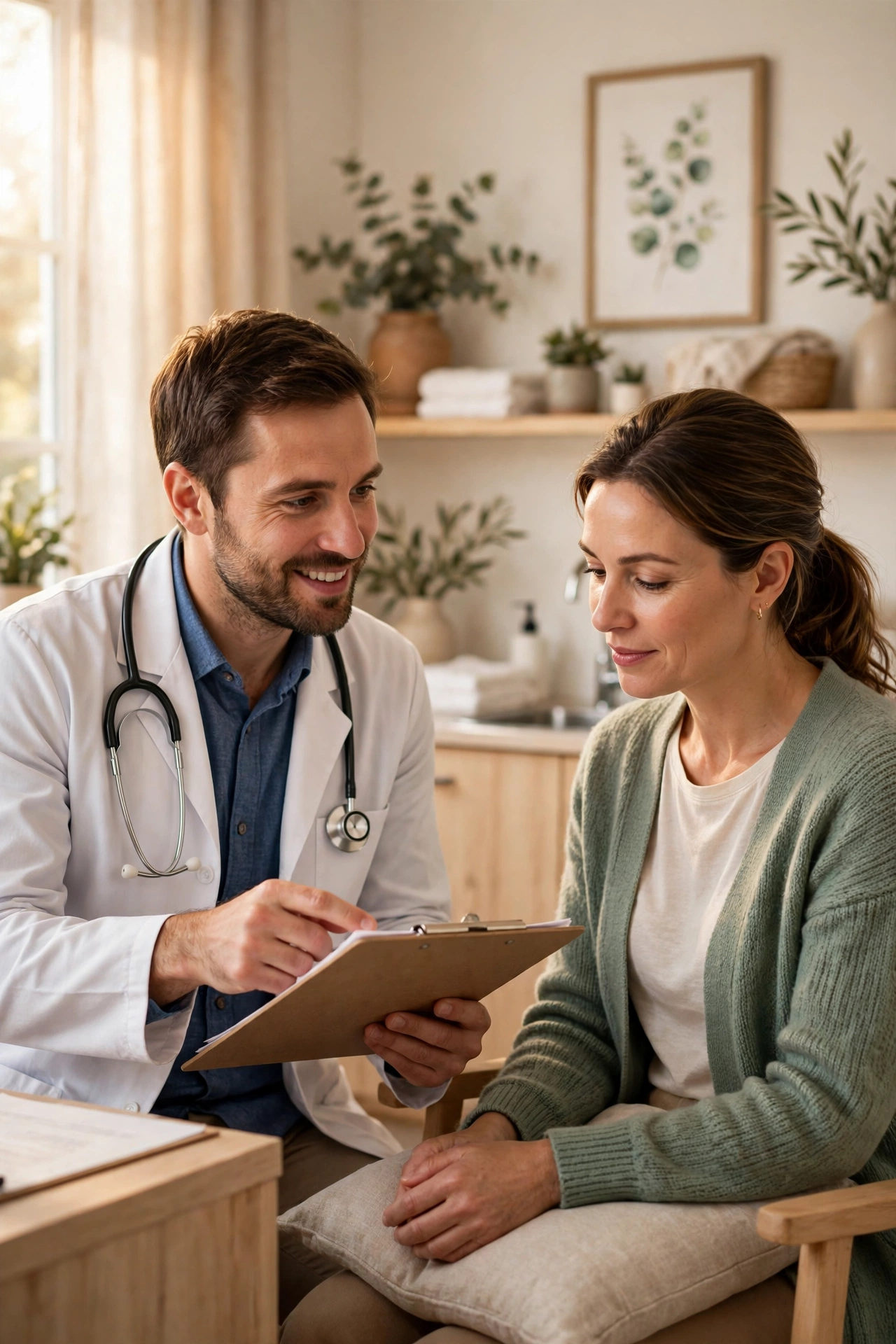 Doctor discussing health with a patient