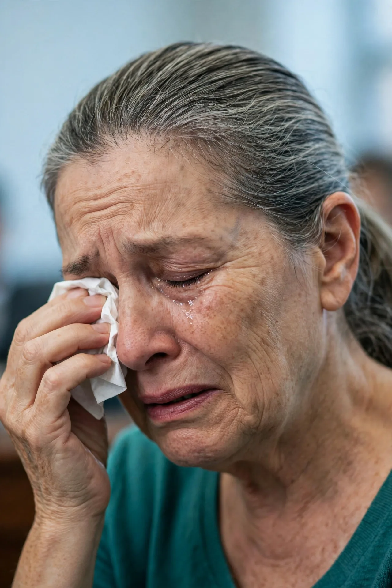 Susan Smith wipes away tears during her parole hearing in Columbia, S.C., on Nov. 20, 2024