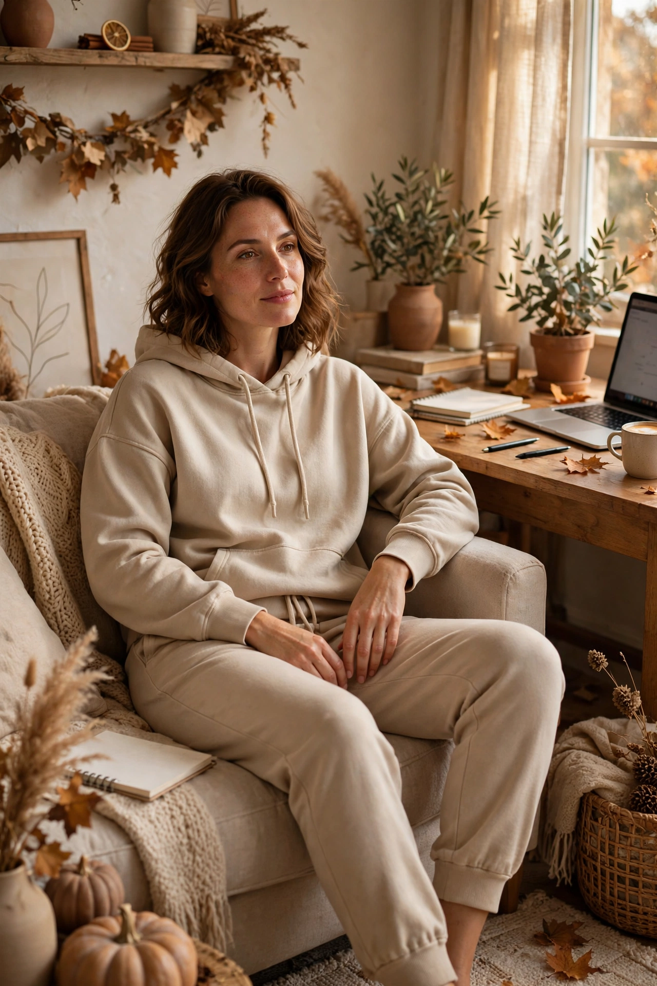 Matching hoodie and jogger sweatsuit set