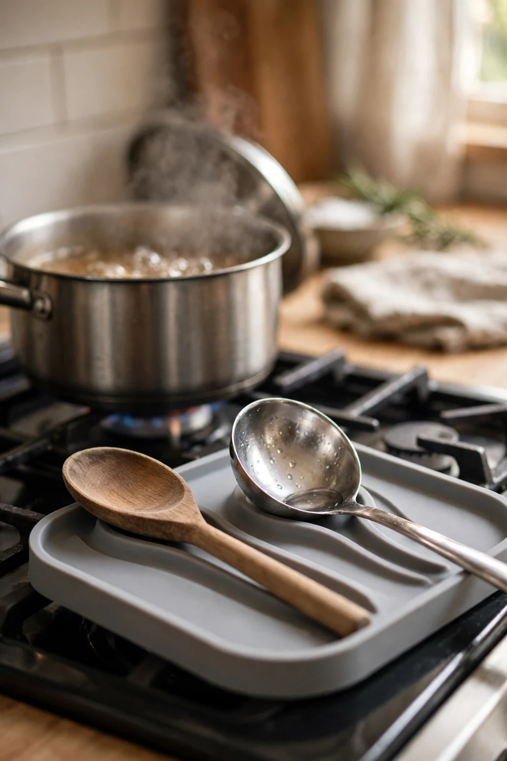 Zulay Kitchen silicone spoon rest