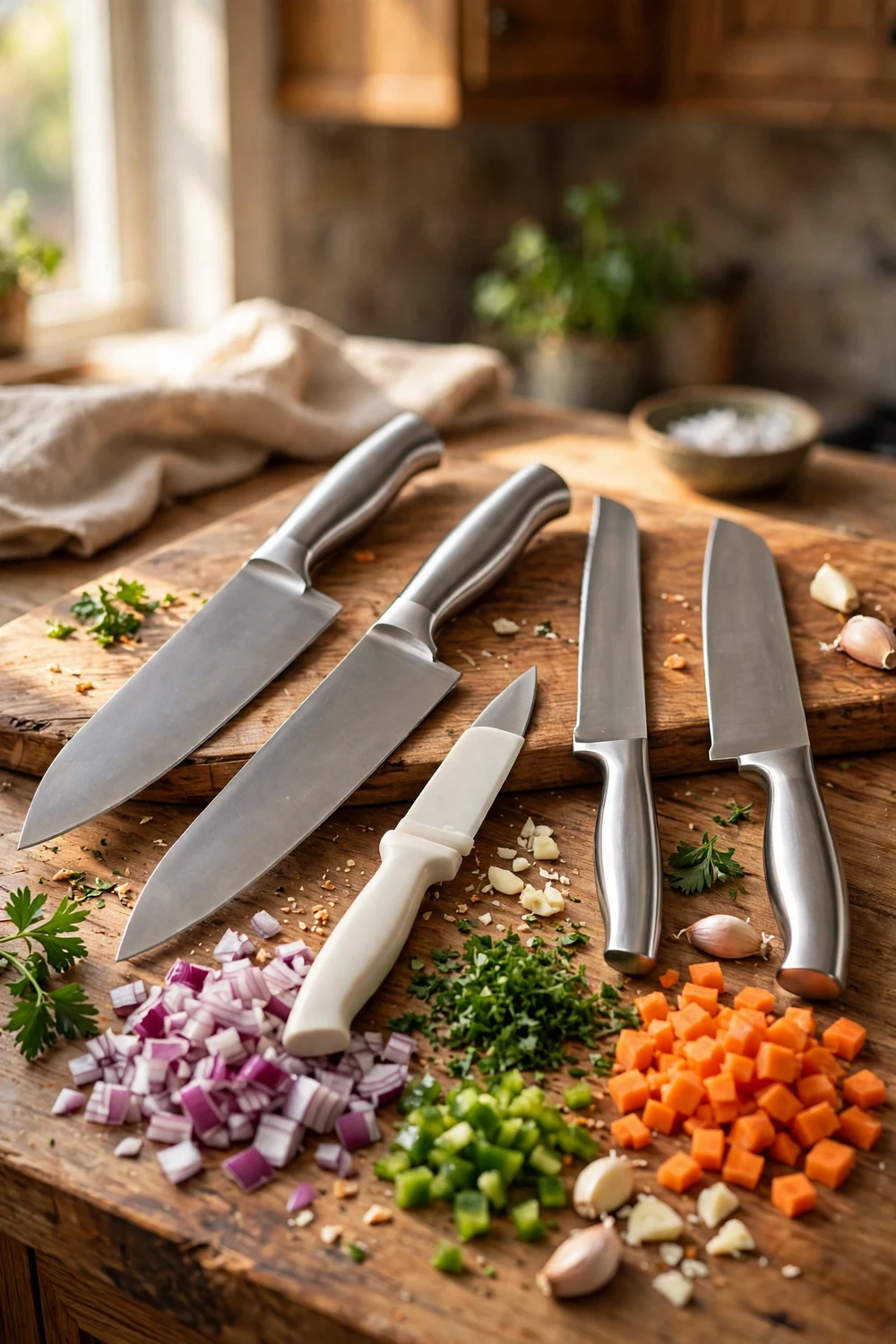 Astercook 13-piece knife set with blade guards