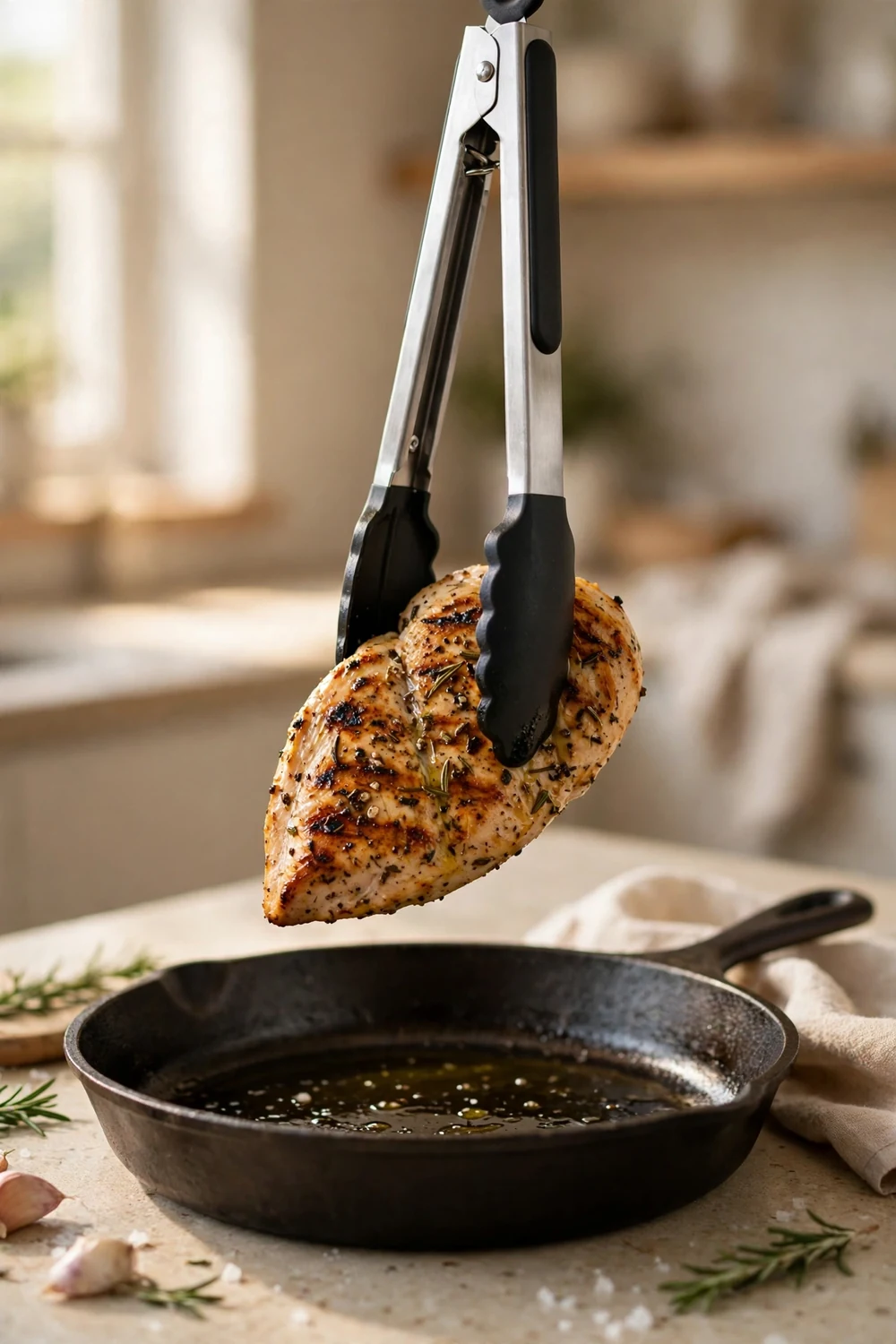 Kitchen tongs with silicone tips