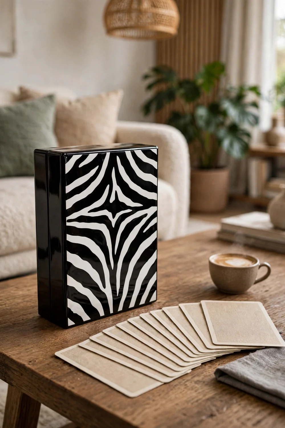 Jonathan Adler Zebra Lacquer Playing Card Set