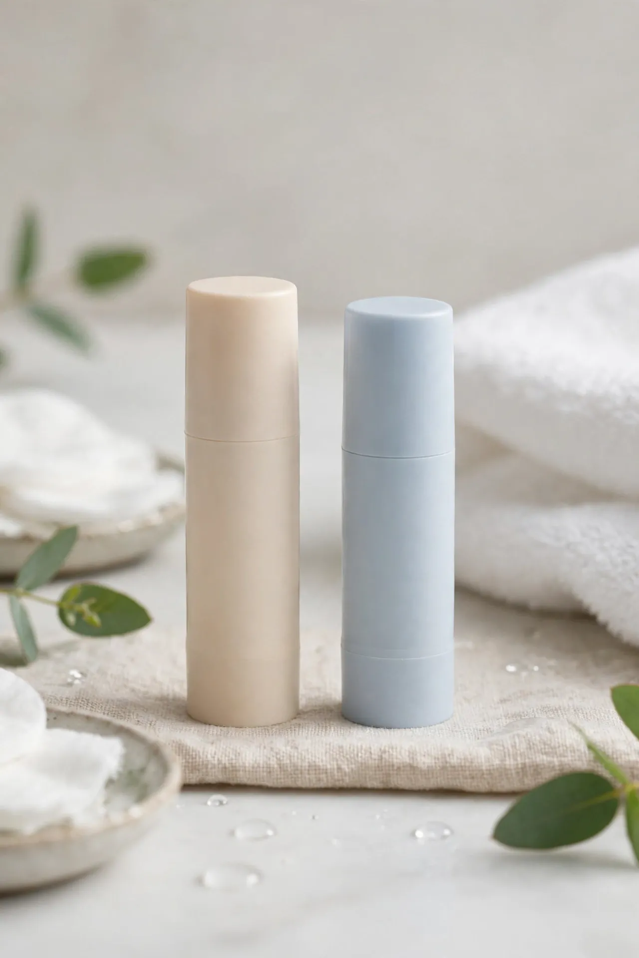 Two moisturizing lip balm tubes