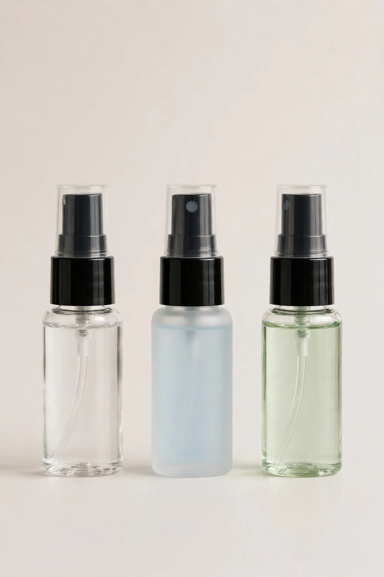 Three small hand sanitizer mist sprays