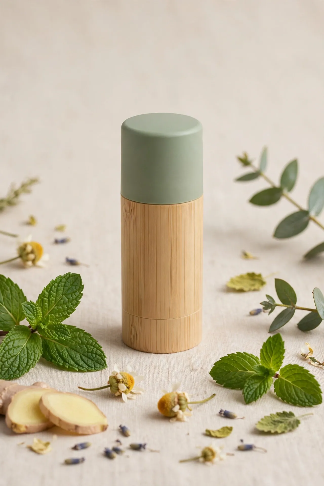 Small herbal nausea relief inhaler